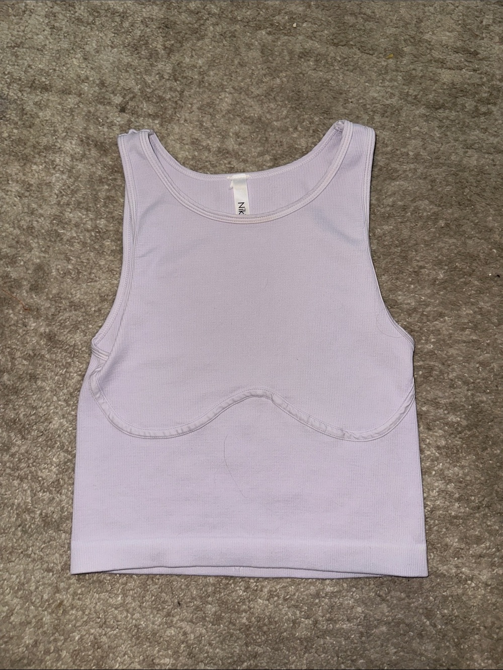Light Lilac Sculpted Ribbed Tank